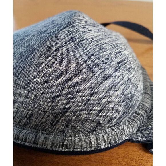 SET OF 2 36C Bras. 1-SO Aqua with lace wings. No underwire 1-no brand Navy space - Picture 8 of 11